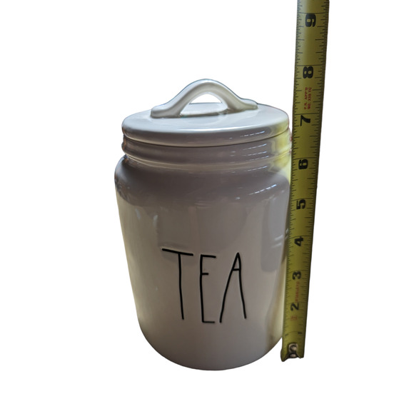 Rae Dunn Older Edition Tea Canister WHITE NEW - Picture 4 of 4